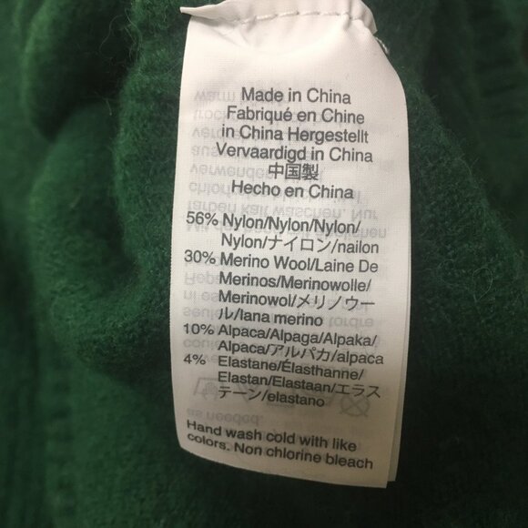 J. Crew Alpaca Merino Wool V-neck Pullover Sweater in Yarn Green M - Picture 9 of 9